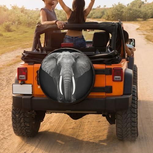Image of Delerain Elephant Spare Tire Covers for RV Trailer SUV Truck and Many Vehicle, Wheel Covers Sun Protector Waterproof, (14 Inch for Diameter 23 inch-27 inch)
