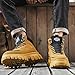 Men's High Top Fashion Sneakers Casual Athletic Walking Shoes Round Toe Lace-Up Shoes Non-Slip Hiking Boots for Men (Khaki, Adult, Men, 10.5, Numeric, US Footwear Size System, Medium)