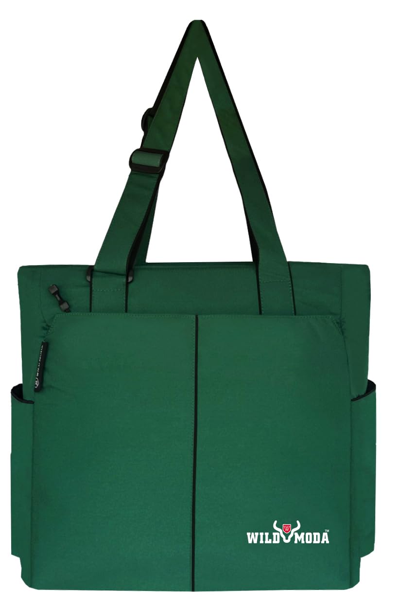 WILD MODA Travelista Tote: Stylish Shoulder Bag with Trolley Sleeve (Green) (B0D3VC5SN1) Amazon Price History, Amazon Price Tracker