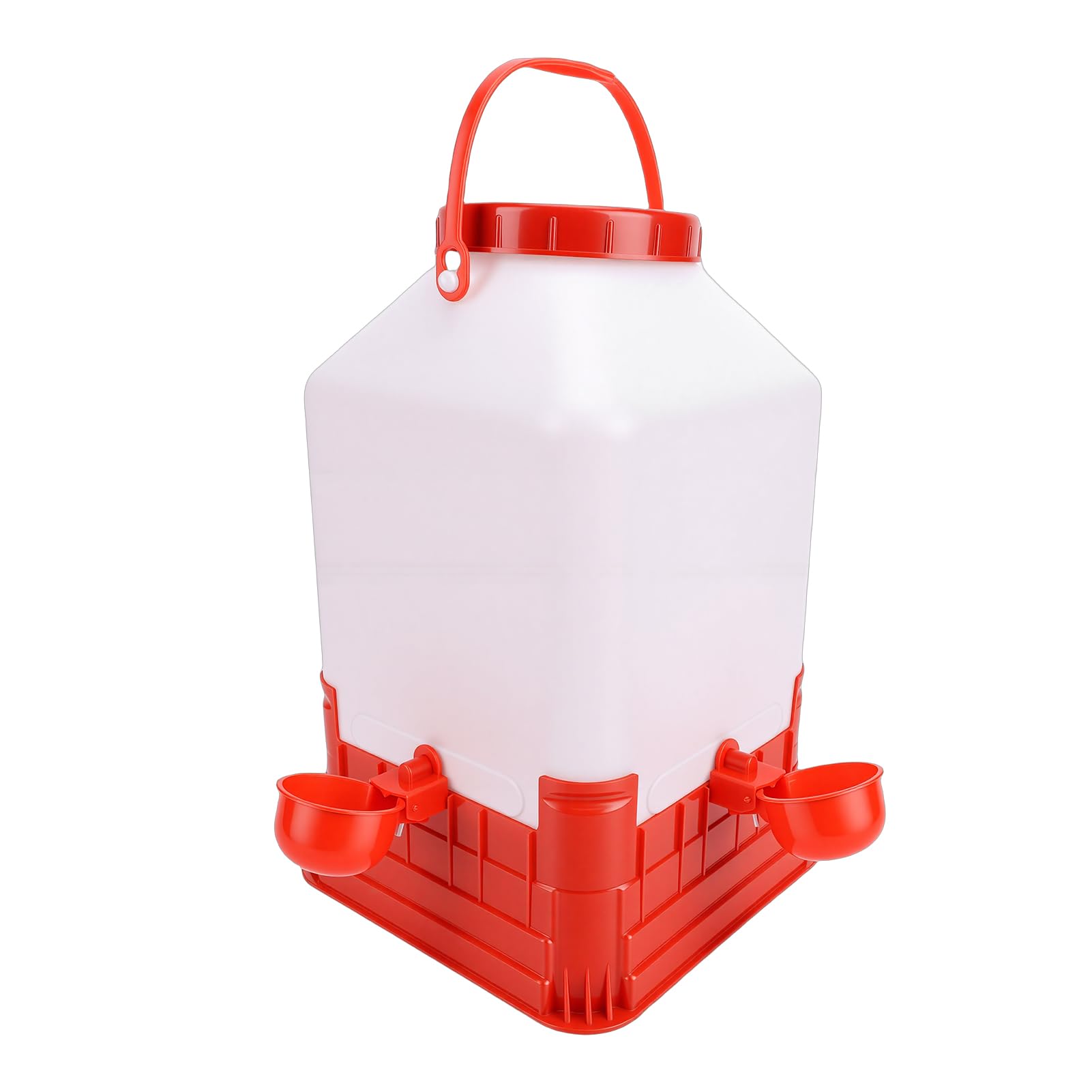 Abbeveratoio Automatico per Pollame, Mangiatoia per Acqua per Polli in Plastica di Grande capacità da 10 Litri con 4 Ciotole, Ideale per Bere e Nutrire Pollame da Fattoria