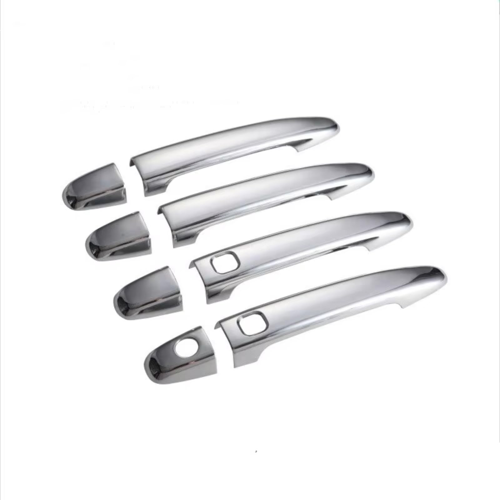 Qdzvalumv Silver 2 Buttons Car Door Handles Cover Shell Compatible With Toyota For Mark X 2004-2009 Car Exterior Door Handle Cover Decoration Styling Accessories Set(Silver 2 Buttons)