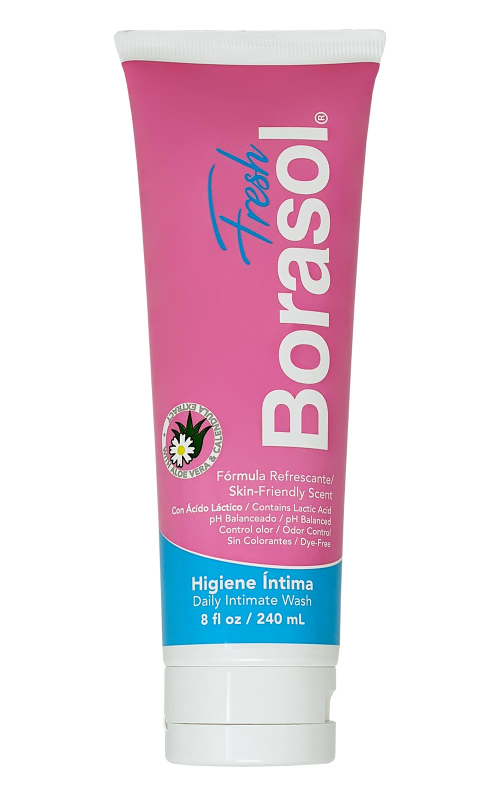 BORASOL Fresh Tube,Hydrating and Soothing Gel for Intimate Health with Aloe Vera feminine Care, Odor Control, pH Balance for Women, Ideal for
