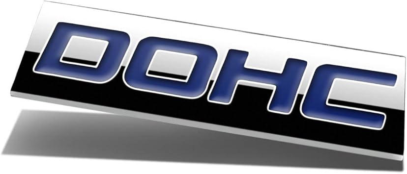 Auto Dynasty Chrome Finish Metal Emblem DOHC Badge (Blue Letter)