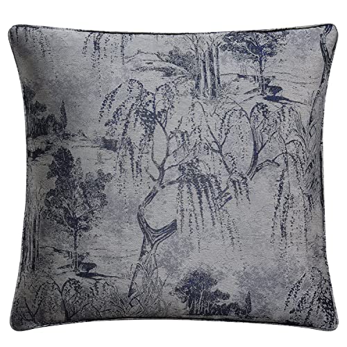 HiEnd Accents Pastoral Jacquard Silver Euro Sham, 27 x 27 inch