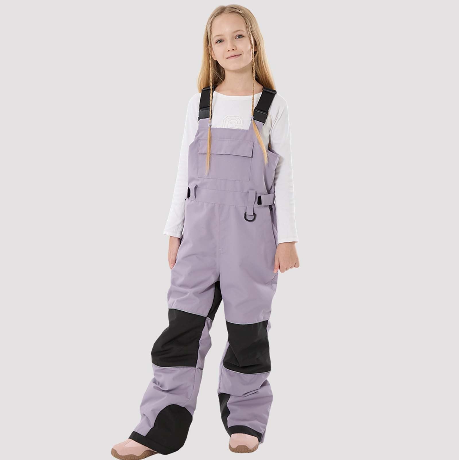 Generisch Isolierter Schneeanzug für Mädchen Winter Ski Latzhose Outdoor Spielhose bei kaltem Wetter mit wasserdichter Beschichtung strapazierfähigem Material für aktive