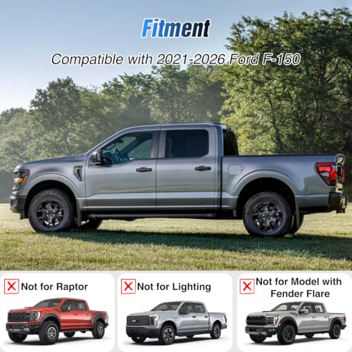 Image of Nilight Mud Flaps Splash Guards for F150 2021 2022 2023 2024 2025 2026 | No Drilling Precision Fit Exterior Accessories Heavy-Duty Splash Guards Protection, Front & Rear Set
