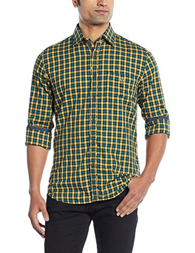 Van Heusen Yellow Shirt : Amazon.in 