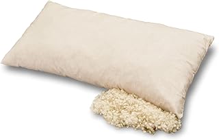 Kopfkissen aus Bio-Baumwolle und Bio-Schurwolle, Kissengröße:40x60