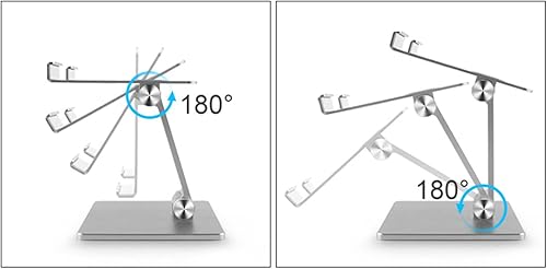 Miniatura 4 de Soporte ajustable para tableta, soporte para tableta de aleación de aluminio, plegable, antideslizante, soporte de escritorio, portátil, fuerte