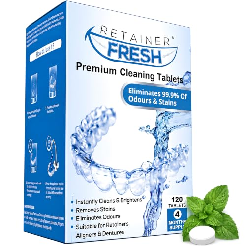Retainer Fresh Reinigungstabletten für Zahnprothesen,120 Tabletten
