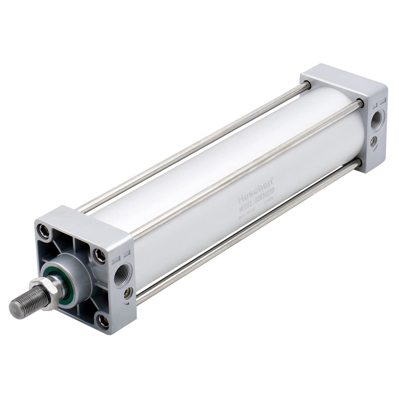 Heschen Vérin pneumatique Standard, SC 63-250, PT3/8'' Port, Alésage 63mm, Course 250mm, Double Effet