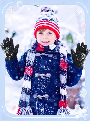 Image of EBOOT 3 Pairs Winter Kids Gloves Warm