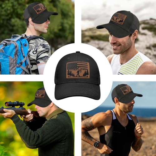 Image of Baseball Cap for Men,Hats Gifts for Men,Mesh Back Trucker Hats Suitable for Outdoor Fishing,Hunting,Hiking，Bigfoot,Deer