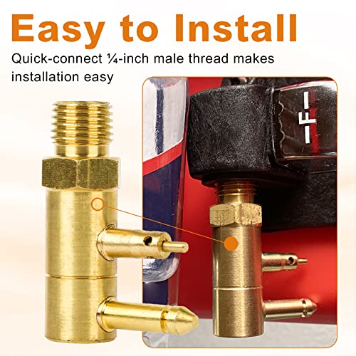 Brass Quick Connect Tank Fitting, 1/4 Inch NPT Male Thread for Boat Gas