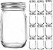 Tebery 12 Pack Glass Jars 16 oz Regular Mouth Mason Glass Jars Canning Glass Jars with Lids