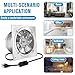 JOHAHTANG Exhaust Fan 8 Inch, 576 CFM Ventilation Extractor Fan with Damper, Wall Mount Household Ventilation Fans, Potable Metal Attic Exhaust Fan for Bathroom, Toilets, Kitchen, Bedroom and Office