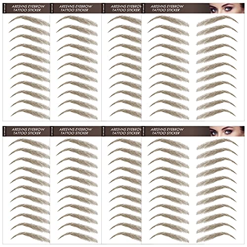 Aresvns Eyebrow Tattoo Stickers 88 Pairs! 4D Tattoo Eyebrows Dark Brown,Realistic and Waterproof Imitation Eyebrows last for 3 to 4 days