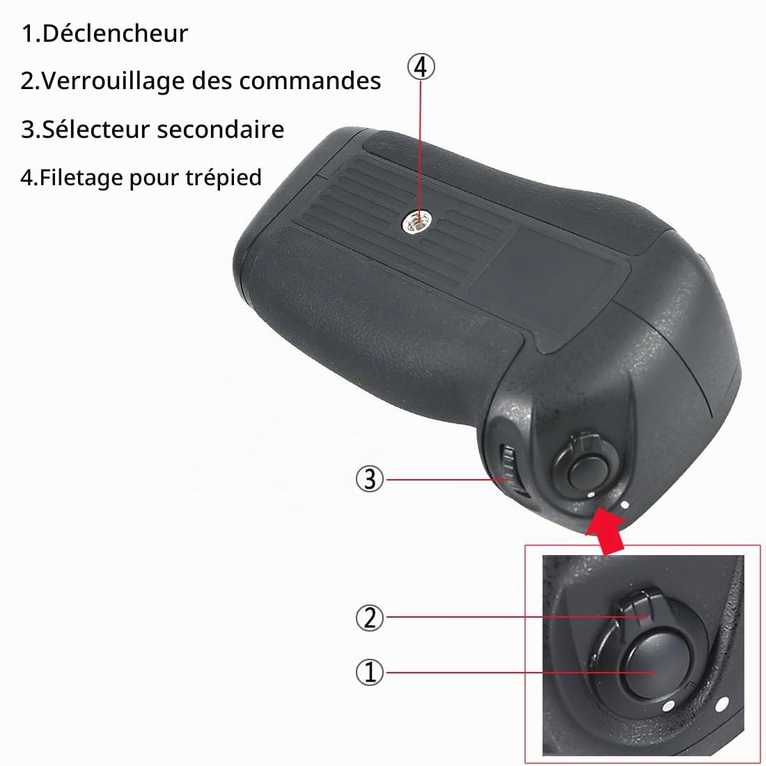 DSTE Multi-Puissance Vertical Batterie Poignée Titulaire pour Nikon D7100 D7200 DSLR Caméra comme MB-D15 avec 2-pack EN-EL15