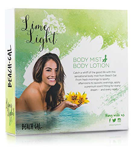Beach Gal Lime Light Body Mist & Lotion Perfume Gift Set For Women 3 Oz Lotion, 1.7 Oz Spray #TOP4