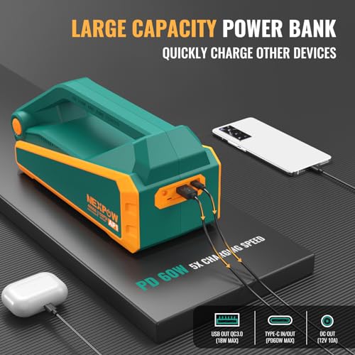 NEXPOW AP1 Jump Starter with Air Compressor, 4000A Car Battery Booster Pack with 150PSI Digital Tire Inflator, 12V Auto Jump Box (All Gas/10L Diesel Engine) with PD60W Quick Charge Port, LCD Display 6 NEXPOW AP1 Jump Starter with Air Compressor, 4000A Car Battery Booster Pack with 150PSI Digital Tire Inflator, 12V Auto Jump Box (All Gas/10L Diesel Engine) with PD60W Quick Charge Port, LCD Display - Image 5