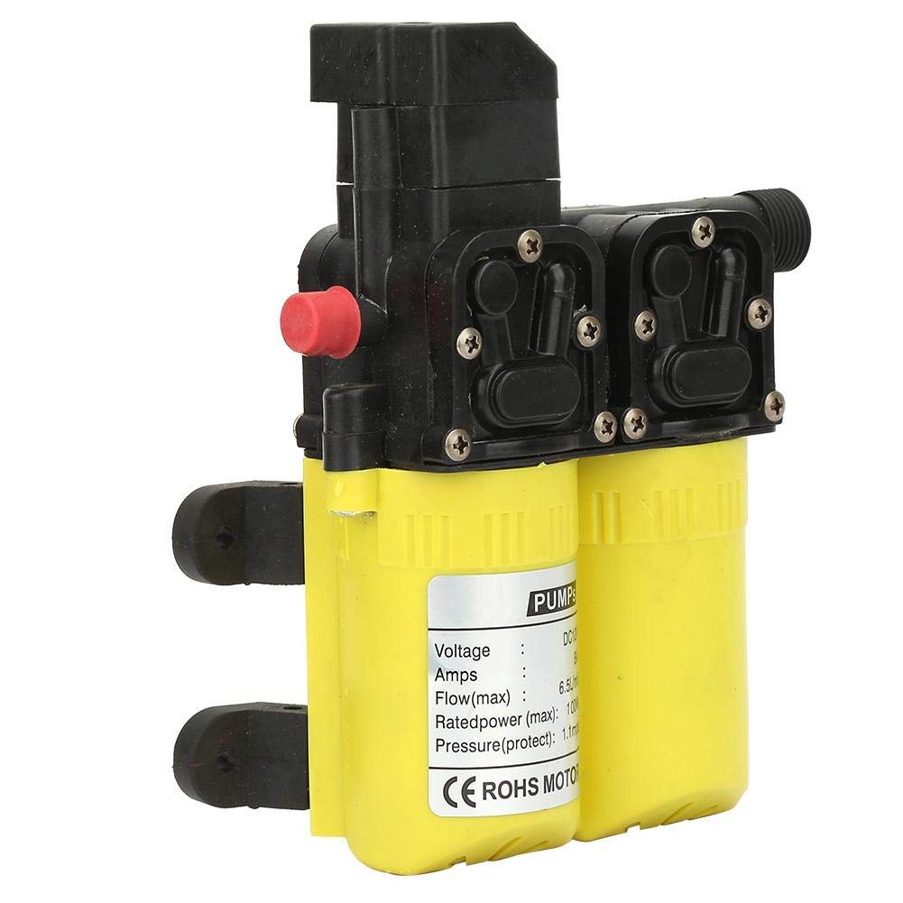 Elektrische Autowaschpumpe, 3208 12V 100W Hochdruckreiniger Doppelsaugende Pumpe Elektrische Selbstansaugende Hochdruckwasserpumpe für Wohnwagen, Booten, Autos