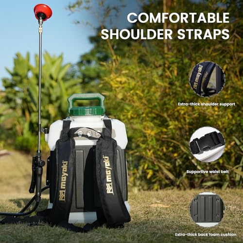 3Gallon Lawn Garden Sprayer Compatible with Makita 18V Battery(Tool Only), Backpack Pump Sprayer, Translucent Water Tank, Adjustable Pressure, for Spraying Plants, Watering, Weeds, Cleaning by Eastyle - Used condition - Image 5