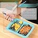 Ehucon Adaptive Utensils Scoop Weighted Plate,2 Section Divided Spill-proof Plates with Extra Wall for Elderly,Non-slip Disabled Products for Handicapped to Self-feeding-Pack of 1