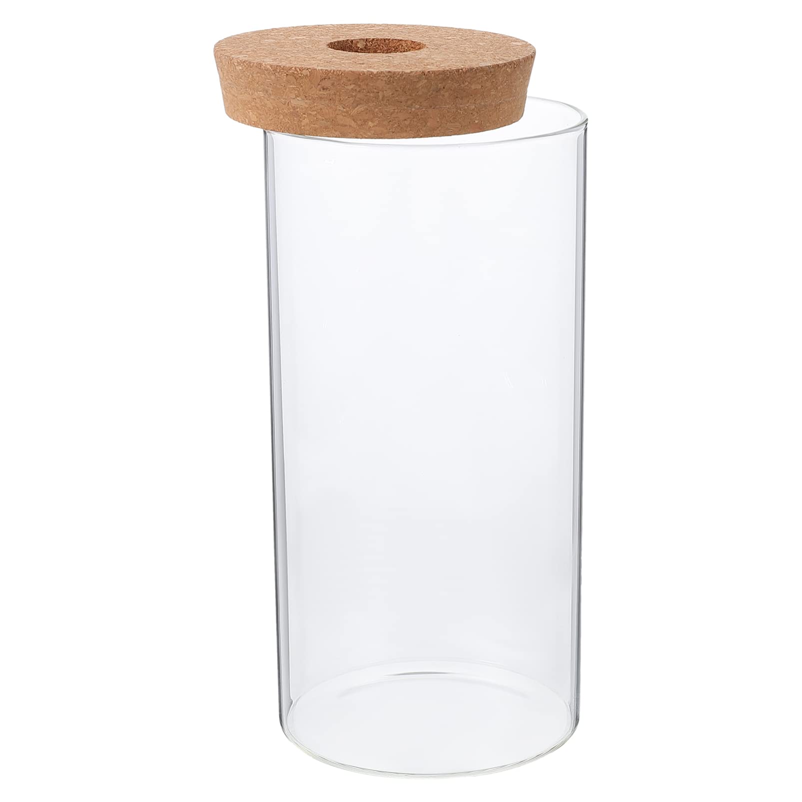 Jarrones Decorativos Glass Plant Terrarium Container Plant Propagation Station with Wooden Lid Terrarium Planter for Tabletop Decor DIY Decorative Moss