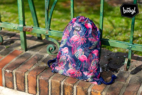 baagl Gymtas voor meisjes en dames - waterdichte schoenentas, school en kleuterschool sporttas, sportrugzak - Image 4