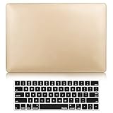 RUBAN Case Compatible with MacBook Pro 13 inch 2019 2018 2017 2016 Release A2159 A1989 A1706 A1708 with/Without Touch Bar, Plastic Hard Case Shell Cover & Keyboard Cover - Gold