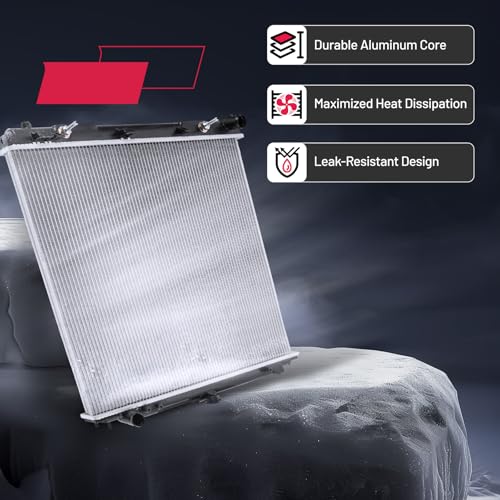 Image of BDFHYK 2807 Aluminum Radiator for Nissan Frontier 2005-2014, for Nissan Pathfinder 2005-2012, for Nissan Xterra 2005-2015, for Suzuki Equator 2009-2012, CU2807 DPI 2807, 1-Row 16mm Core