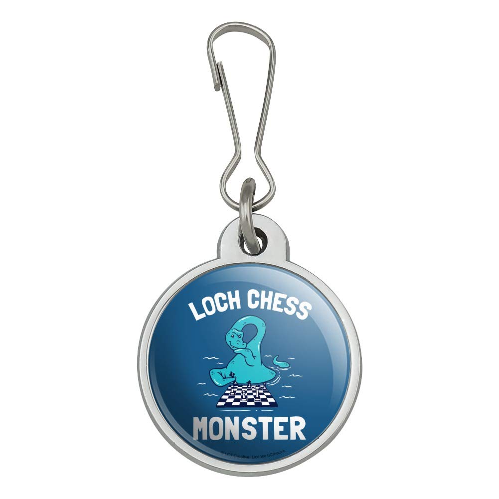 GRAPHICS & MORE Loch Chess Monster Lochness Funny Humor Jacket Handbag Purse Luggage Backpack Zipper Pull Charm