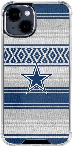 Skinit Funda transparente compatible con iPhone 14, diseño oficial de la NFL Dallas Cowboys Trailblazer