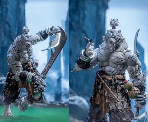Image of RAYGE3LOV FuRay Planet Blade Master Weng White ver 1 /12 Scale Figure 8.5in Furry Action Figures,Furay Series weretiger wave5 weretiger,Orcs,Beastmen(White ver Special Editions)