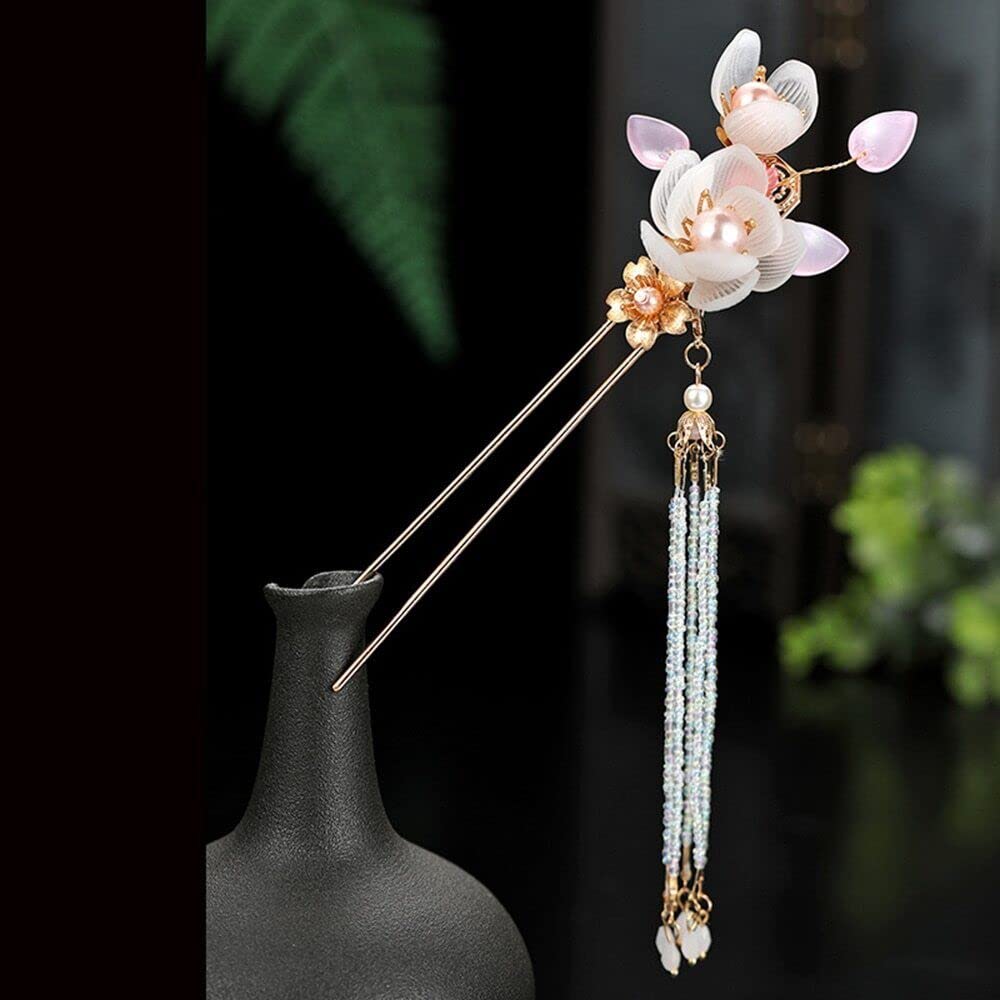 Chińska spinka do włosów,Vintage Hair Chopstick,Chiński styl Hanfu Hair Stick Women Metal Glaze Hair Fork Pałeczki do włosów Spinka do włosów
