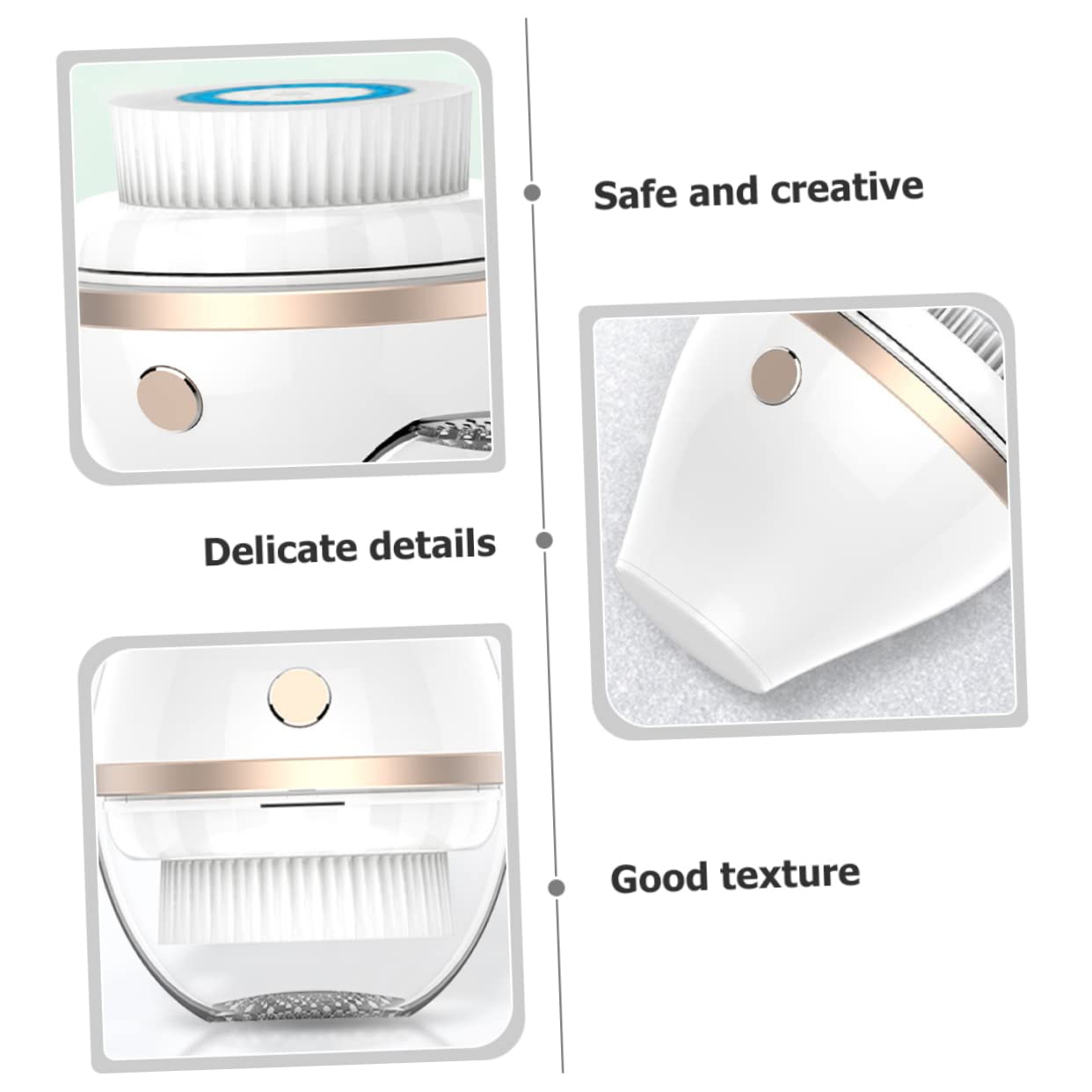 Cepillo Abs Eléctrico 300 Mah Limpiador Facial Portátil Blanco