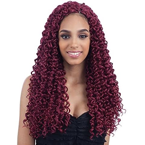Freetress Braids BEACH CURL 18" (1B Off Black) - Synthetic Crochet Braid Cover