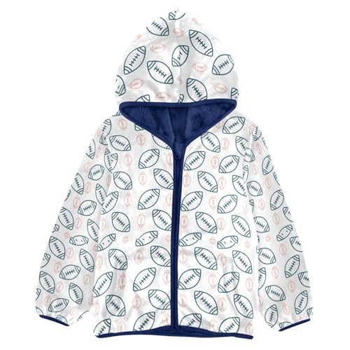 American Football Trendy Girls Fleece Jacket Girls Fall Jacket Girls Zip Up Hoodie Girls Sherpa Jacket 2-10T