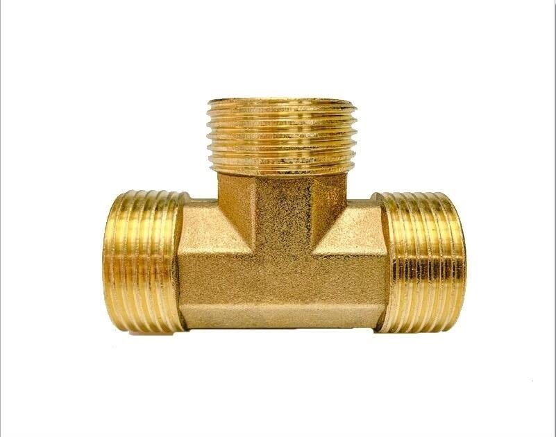 GatherTOOL 1PC Tee-Type Brass Pipe Fitting Male * Female Thread 3 Way 1/8 1/4