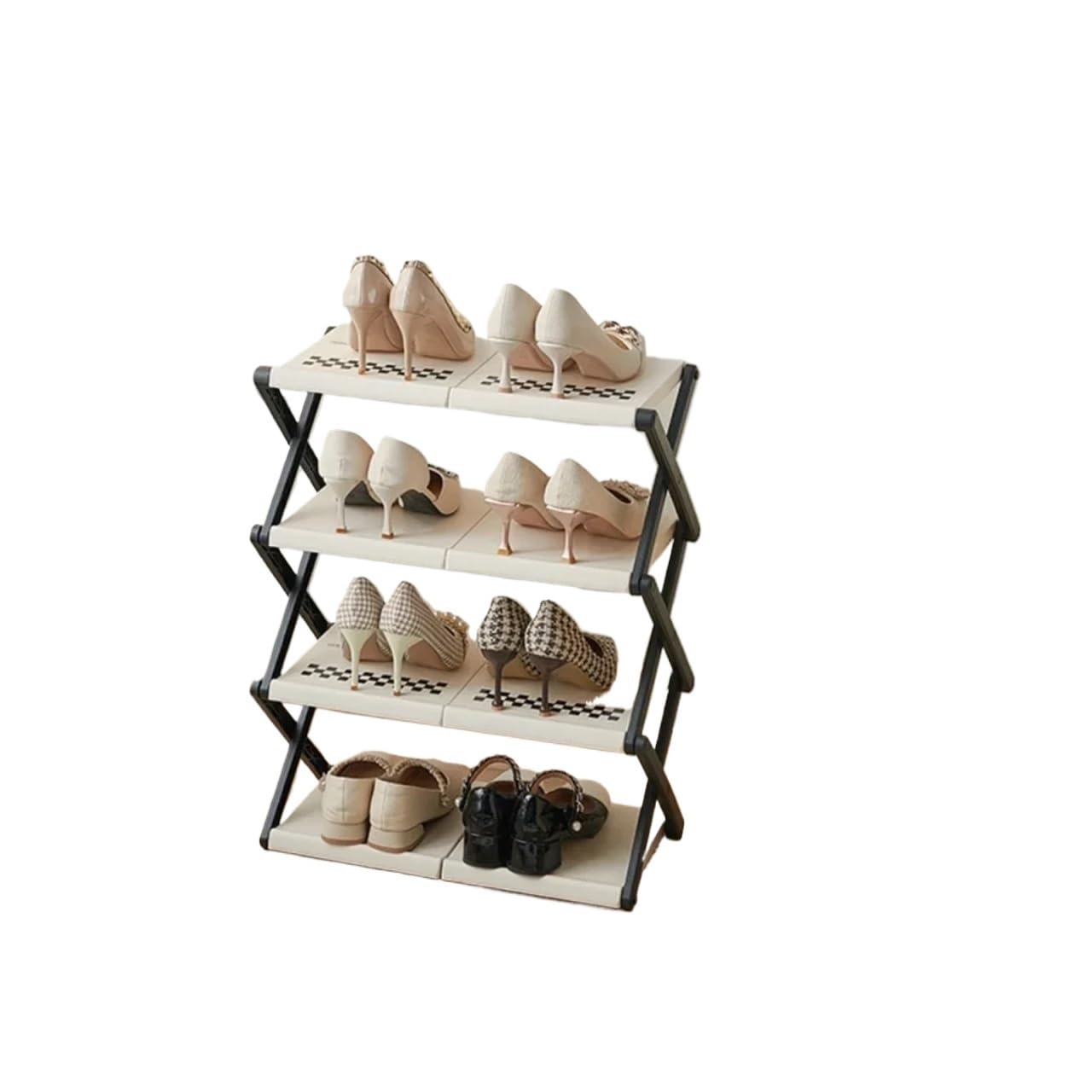Scaffale pieghevole per scarpe Scaffale for scarpe semplice, resistente alla pressione, pieghevole, salvaspazio, for riporre le nel dormitorio, for la casa e il soggiorno(3 layer)