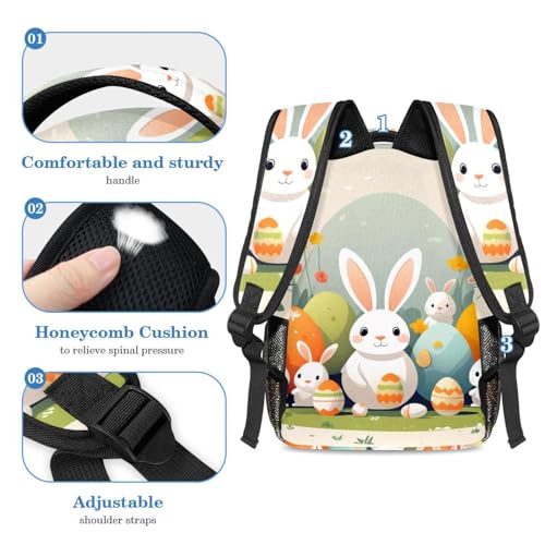 Sac à dos de grande capacité blanc multicolore et trousse d'école pour étudiant