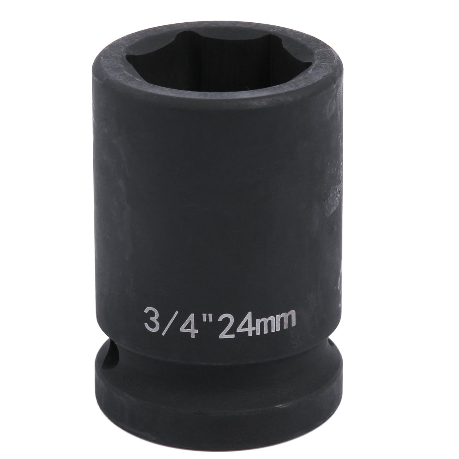 Uxney 3/4" Drive 24mm Impact Socket，6-Point Chrome Molybdenum Steel, for Heavy-Duty Truck and Automotive Repair, Metric — image 1