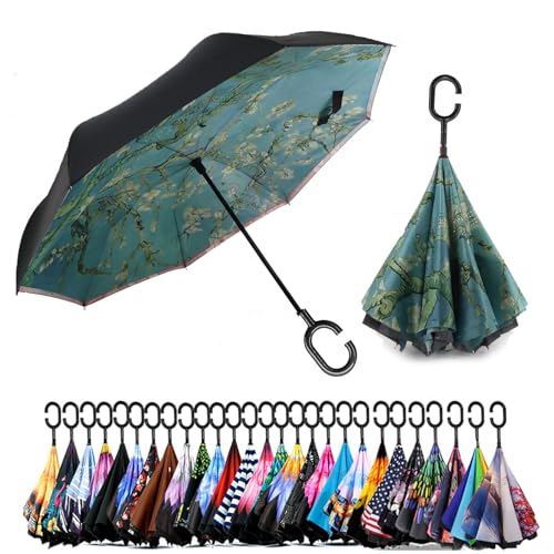 SIEPASA Automatic Open Close Compact Travel Umbrella with Wind Vent Umbrella big size Lightweight Windproof Folding for men Women (A-the Galaxy)