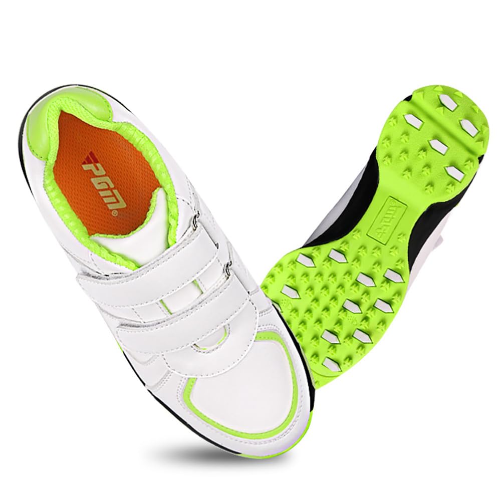 Spikelose und wasserdichte Golfschuhe Mit Klettverschluss für Jungen und Mädchen, Kinder und Jugendliche