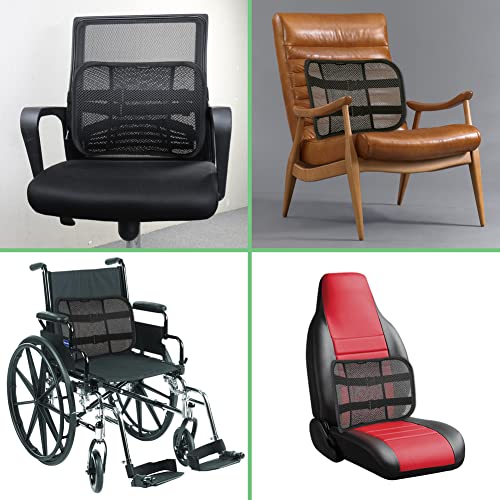 Lumbar Support With Breathable Mesh Layers And Double Sturdy Adjustable Straps, Comfortable Ergonomic Backrest For Office Chair And Car Driver Seat, Posture Cushion And Lower Back Support Pain Relief #TOP6