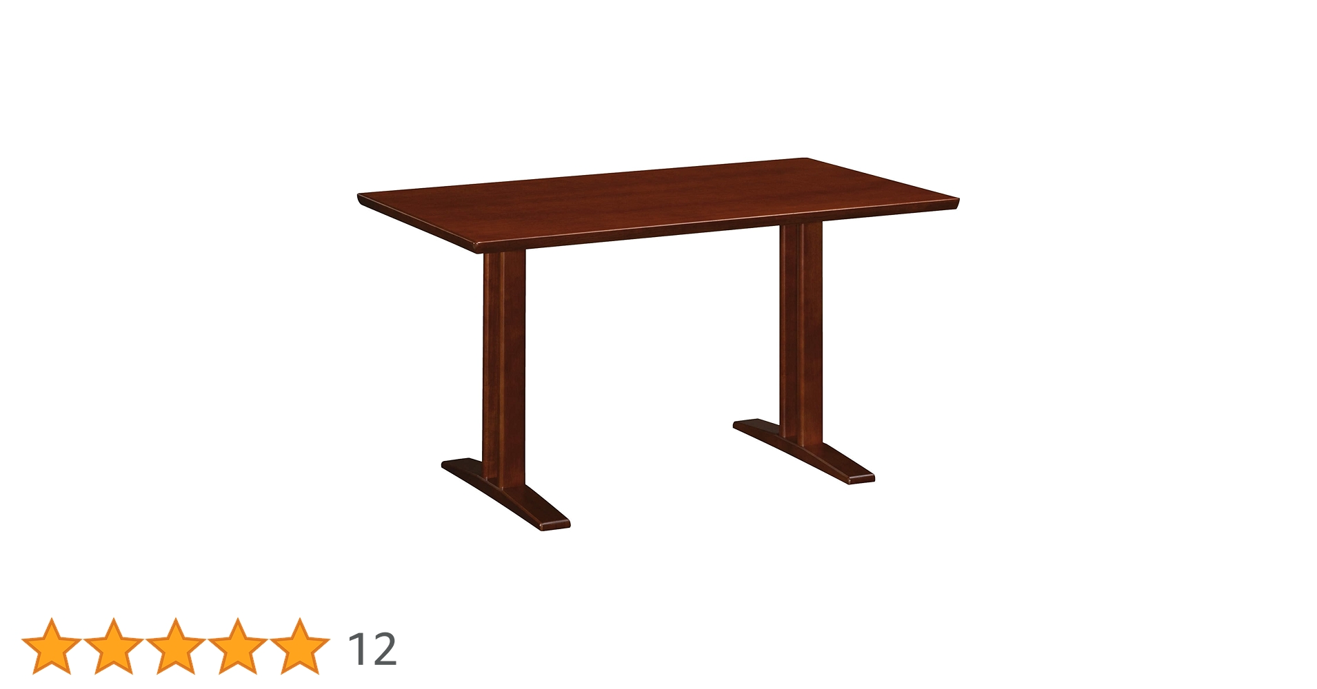 Amazon｜カリモク60 ダイニングテーブル1300 2本脚 脚位置調整式 3人~4