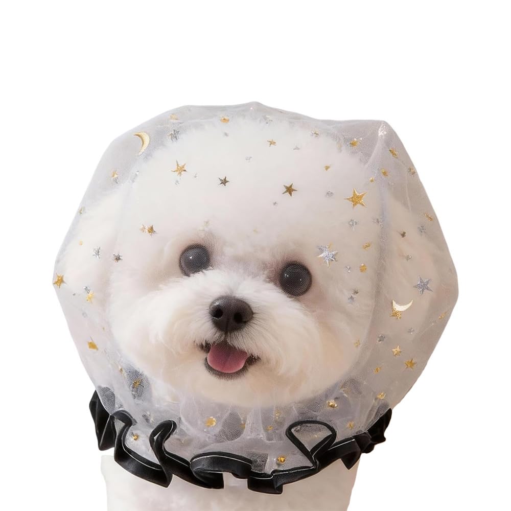 Small Dog Head Mesh,Quick Release Pet Head Cover Anti Scavenging Dogs, Dog Anti Eating Mesh Head Cover, for Outings, Warm Weather, Summer, Park, Street, Walk, Home (Black)
