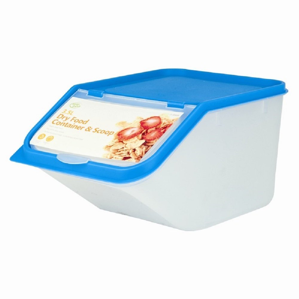 Plastic Pasta Cereal Rice Dry Food Storage Container Dispenser Flour Oatmeal 3.5L