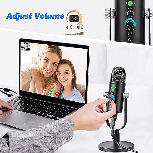 Mercase Usb Microphone For Mac,Pc,Phone Mic For Sing,Asmr,Podcast With Mute Button,Plug & Play,Cardioid Pickup,Volume And Gain Control For Vocal,Youtube Videos #TOP4