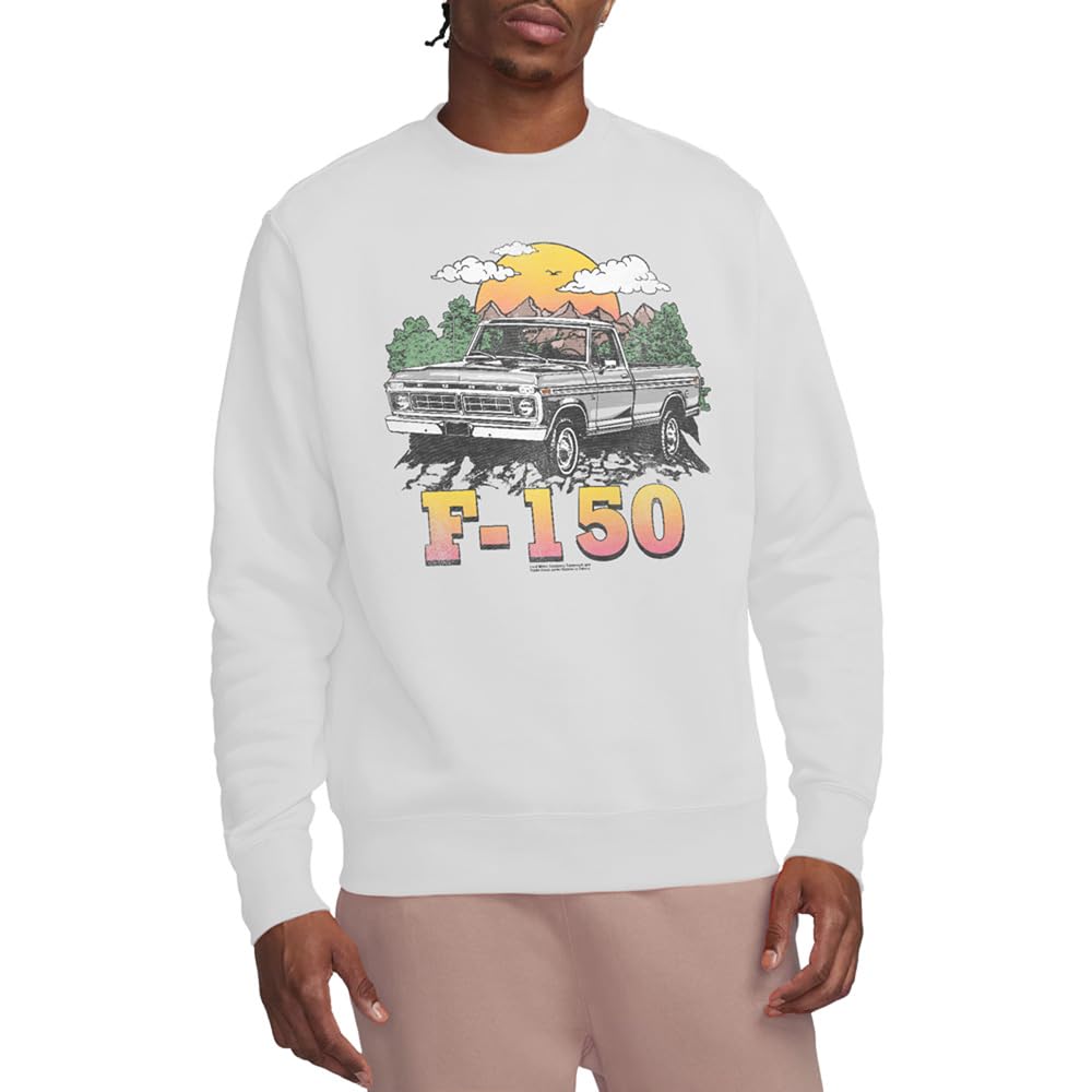 Ford Bronco F150 Mountain Ride Unisex Sweatshirt, White, Medium